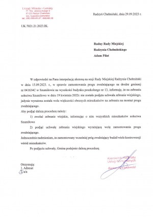 odpowiedĹź na interpelacjÄ